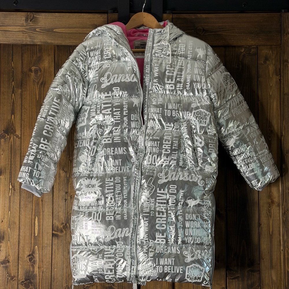Silver Kids Puffer Jacket